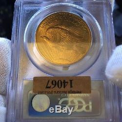 1907 $20 GOLD PCGS MS65 St. GAUDENS DOUBLE Eagle Dollar BRIGHT EX HERITAGE