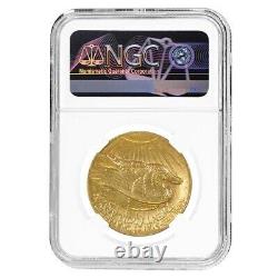 1907 $20 Gold Saint Gaudens Double Eagle High Relief Flat Rim Coin NGC AU