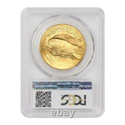 1907 $20 Gold Saint Gaudens Double Eagle High Relief-Wire Edge PCGS MS63+ coin