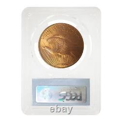 1907 $20 Gold Saint Gaudens Double Eagle No Motto Coin PCGS MS 65