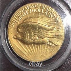 1907 $20 Gold Saint Gaudens Double Eagle PCGS MS63 High Relief Wire Edge coin