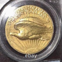 1907 $20 Gold Saint Gaudens Double Eagle PCGS MS63 High Relief Wire Edge coin