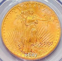 1907 $20 Gold Saint Gaudens PCGS MS64 Double Eagle 730231