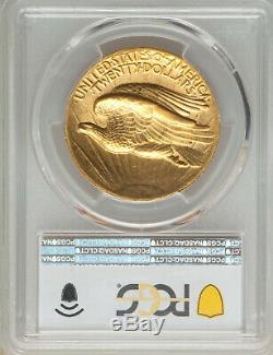 1907 $20 High Relief Wire Edge St Gaudens Gold Double Eagle PCGS AU58, Key Date