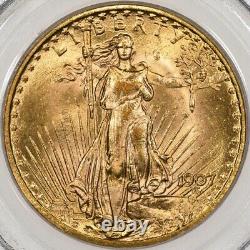 1907 $20 PCGS MS63 CAC OGH Saint Gaudens Gold Double Eagle