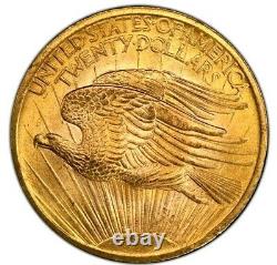 1907 $20 PCGS MS64+ PLUS GOLD Shield CAC SAINT GAUDENS DOUBLE EAGLE