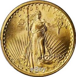 1907 $20 Saint Gaudens Double Eagle PCGS MS 64+ Frosty Sharp Blazing Luster