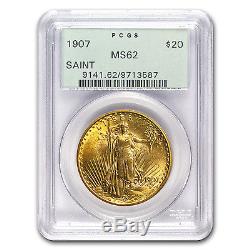 1907 $20 Saint-Gaudens Gold Double Eagle MS-62 PCGS SKU #19076