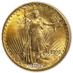 1907 $20 Saint-Gaudens Gold Double Eagle MS-62 PCGS SKU #19076