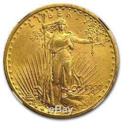 1907 $20 Saint-Gaudens Gold Double Eagle MS-63 NGC SKU #45872
