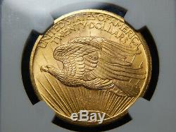 1907 $20 Saint Gaudens Gold Double Eagle MS-64+ NGC, Great Coin