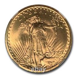 1907 $20 Saint-Gaudens Gold Double Eagle MS-64 NGC SKU#15542