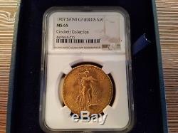 1907 $20 Saint-Gaudens Gold Double Eagle MS-65 NGC- RARE DATE NO MOTTO