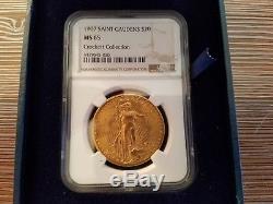1907 $20 Saint-Gaudens Gold Double Eagle MS-65 NGC- RARE DATE NO MOTTO