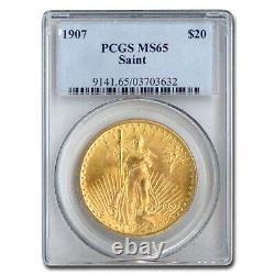 1907 $20 Saint-Gaudens Gold Double Eagle MS-65 PCGS SKU#167890