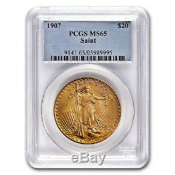 1907 $20 Saint-Gaudens Gold Double Eagle MS-65 PCGS SKU #8728