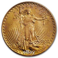 1907 $20 Saint-Gaudens Gold Double Eagle MS-65 PCGS SKU #8728