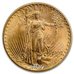 1907 $20 Saint-Gaudens Gold Double Eagle MS-66 PCGS SKU #62554