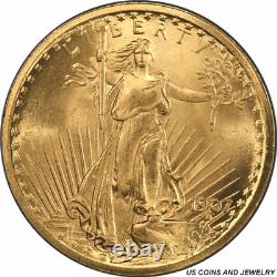 1907 $20 Saint Gaudens Gold Double Eagle PCGS MS66+ Absolute Stunner
