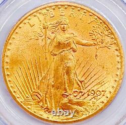 1907 $20 Saint Gaudens PCGS MS64 Gold Double Eagle 911861