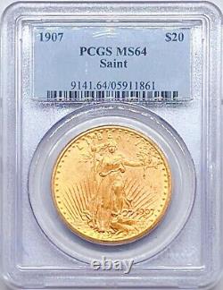 1907 $20 Saint Gaudens PCGS MS64 Gold Double Eagle 911861