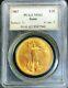 1907 Gold $20 Dollar Saint Gaudens Double Eagle Green Label Pcgs Ms 62 (color)