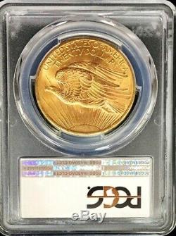 1907 Gold $20 Saint Gaudens Double Eagle Rough Rider Label Pcgs Mint State 64