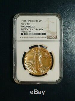 1907 HI RELIEF ST. GAUDENS NGC UNCIRCULATED $20 Double Eagle Coin PRICED TO SELL