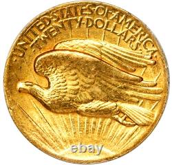 1907 HIGH RELIEF WIRE RIM $20 GOLD PCGS AU55 St SAINT GAUDENS DOUBLE EAGLE