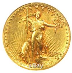 1907 High Relief Saint Gaudens Gold Double Eagle $20 Coin ANACS AU Details