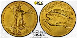 1907 High Relief Wire Edge $20 St Gaudens Gold Double Eagle PCGS MS65+ Key Date