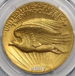 1907 High Relief Wire Edge Saint Gaudens Double Eagle Gold $20 MS 63+ Plus PCGS