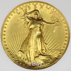 1907 High Relief Wire Rim $20 Saint Gaudens Gold Double Eagle NGC MS65