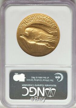 1907 High Relief Wire Rim $20 St Gaudens Gold Double Eagle NGC AU55 CAC Key Date