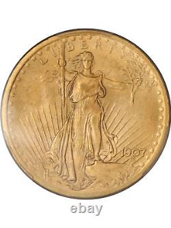 1907 MS64 Saint Gaudens Gold Double Eagle, PCGS 39429225