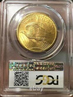 1907 No Motto $20 Saint Gaudens Gold Double Eagle Coin PCGS MS64 CAC Approved