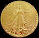 1907 No Motto Gold USA $20 Dollar Saint Gaudens Double Eagle Coin About Unc