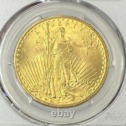 1907-P $20 Saint Gaudens Gold Double Eagle Pre-33 PCGS MS64 CAC Amazing 1st Year