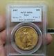 1907 PCGS $20 Saint-Gaudens Gold Double Eagle MS-64 Coin LOOK