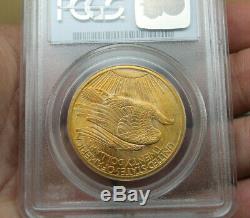 1907 PCGS $20 Saint-Gaudens Gold Double Eagle MS-64 Coin LOOK