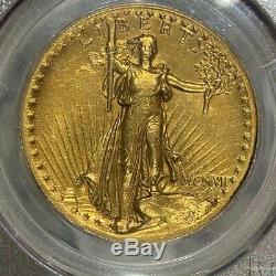 1907 PCGS Genuine High Relief-Wire Edge $20 Gold Saint Gaudens Double Eagle