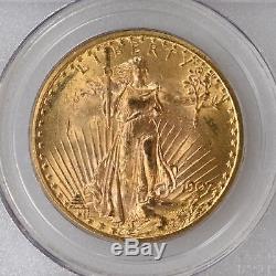 1907 PCGS MS63 $20 St Gaudens Double Eagle Gold First Year Great Luster I-9708