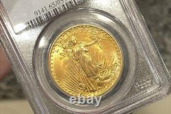 1907 PCGS MS65 $20 Gold Saint Gaudens Double Eagle Great Eye Appeal
