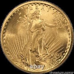 1907 Saint Gaudens $20 Gold Double Eagle PCGS MS66+ Super Frosty Cartwheel Lus