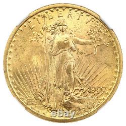 1907 Saint Gaudens $20 NGC MS63 First Year Saint Gaudens Issue