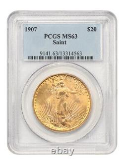 1907 Saint Gaudens $20 PCGS MS63 Popular First Year Type Coin