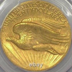 1907 Saint Gaudens Double Eagle $20 Gold Coin PCGS Graded MS-62 HIGH RELIEF WIRE