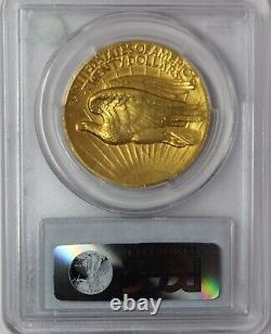 1907 Saint Gaudens Double Eagle $20 Gold Coin PCGS Graded MS-62 HIGH RELIEF WIRE