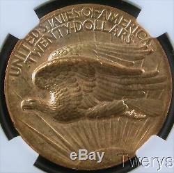 1907 Saint Gaudens Gold $20 High Relief Double Eagle Wire Rim Ngc Ms 63
