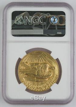 1907 Saint Gaudens HIGH RELIEF $20 Gold Coin Double Eagle Flat Rim NGC AU @RARE@